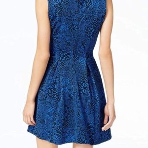 Emerald Sundae Juniors' Printed Pleated Fit & Flare Dress sizs M …